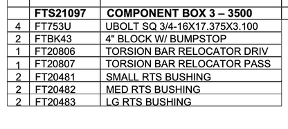 Suspension Lift Kit from Fabtech part number FTS21097