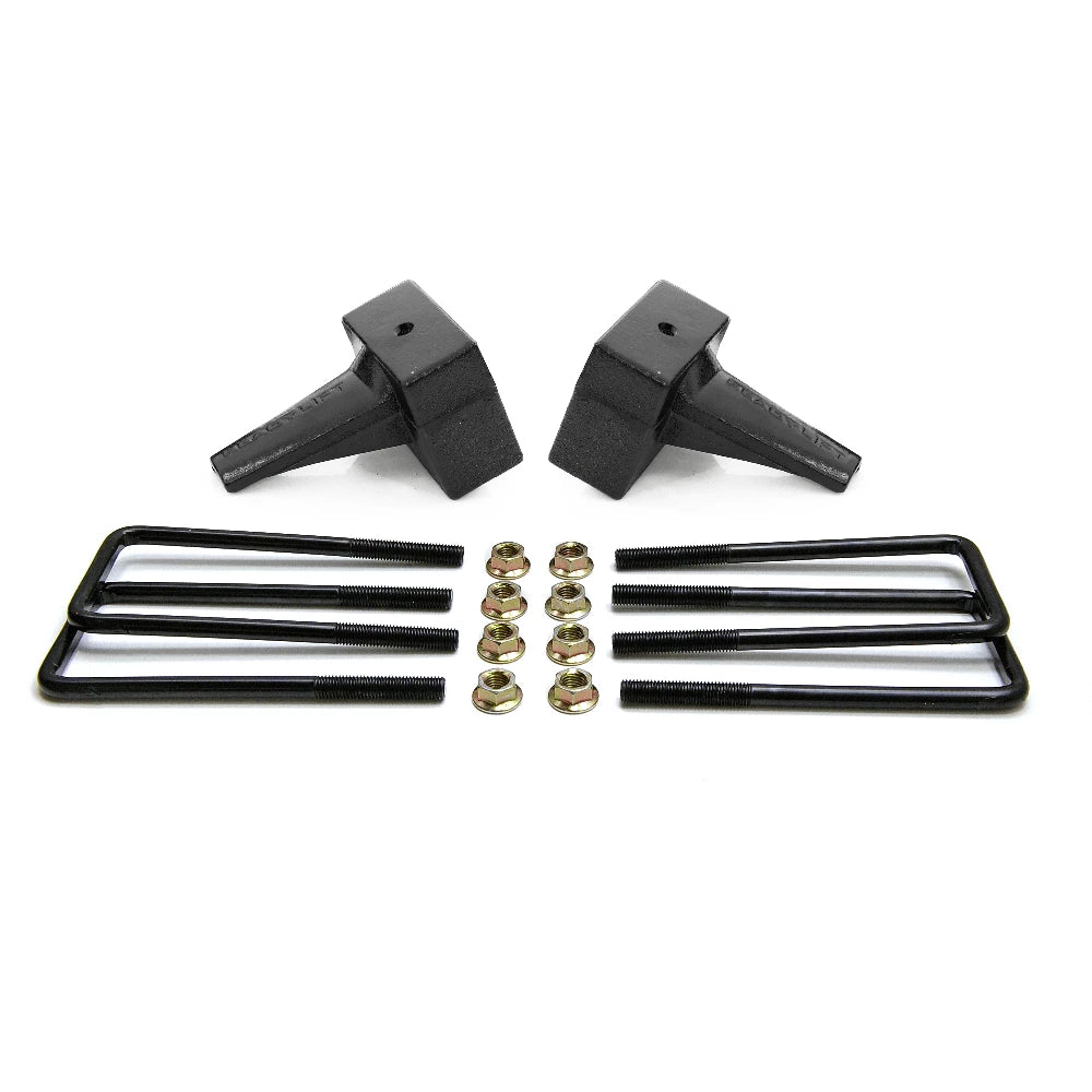 Black cast iron suspension leaf spring block kit from ReadyLift part number 26-2104