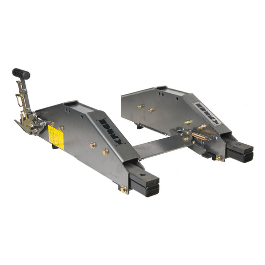 Gray steel fifth wheel trailer hitch slider with mounting hardware from Husky Towing part number 32042