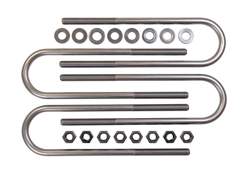 Machined steel leaf spring axle u-bolt kit from ReadyLift part number 67-35120UB