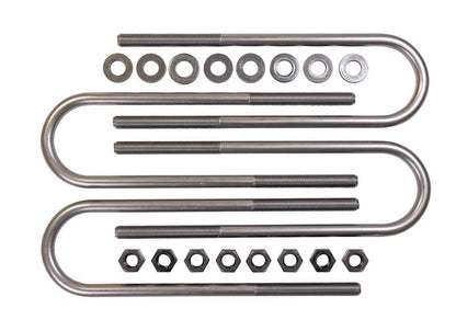 Machined steel leaf spring axle u-bolt kit from ReadyLift part number 67-35120UB