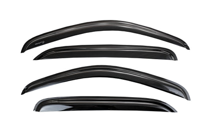 Smoke acrylic side window deflector with mounting hardware from TrailFX part number 4995H