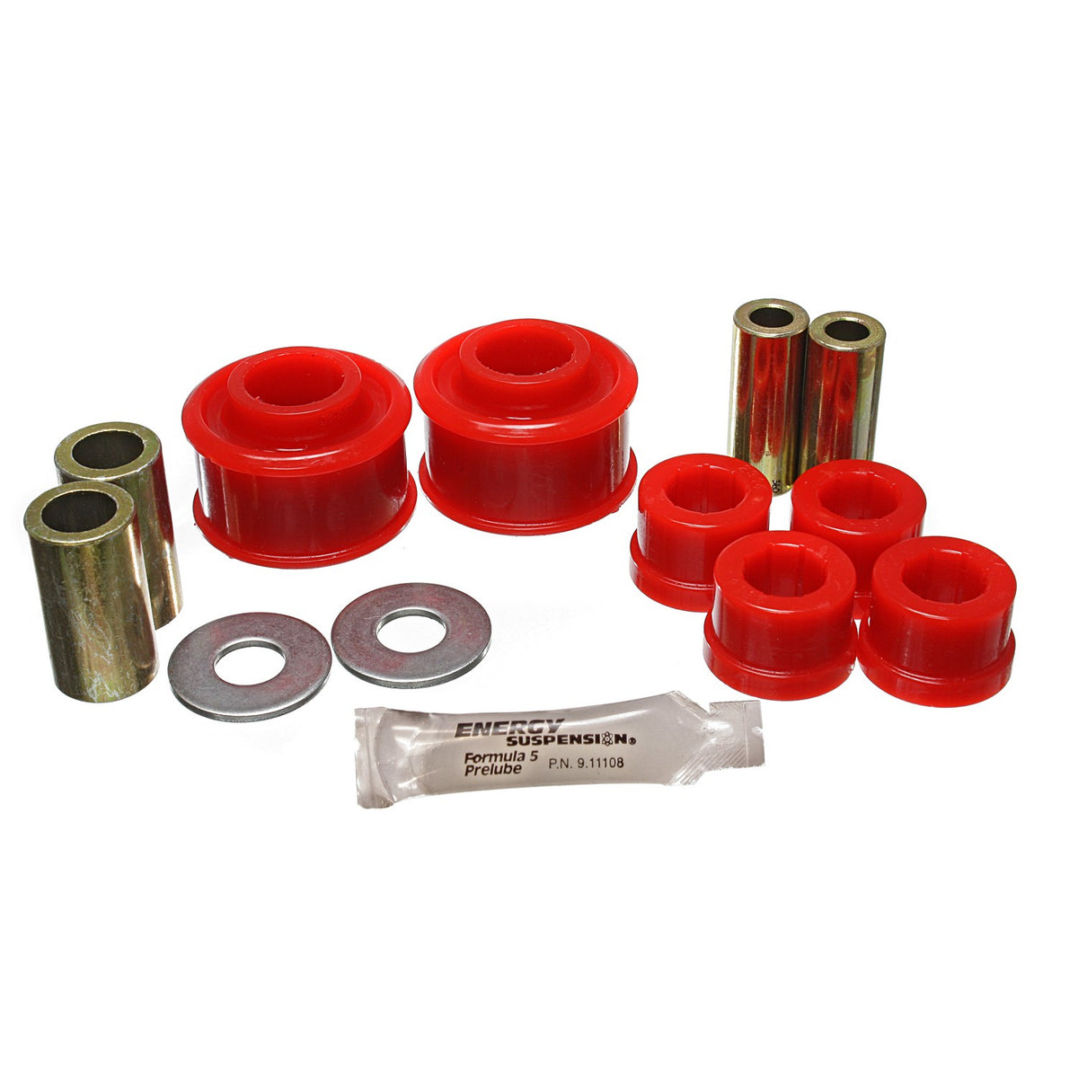 Red polyurethane suspension control arm bushing kit from Energy Suspension part number 19.3102R