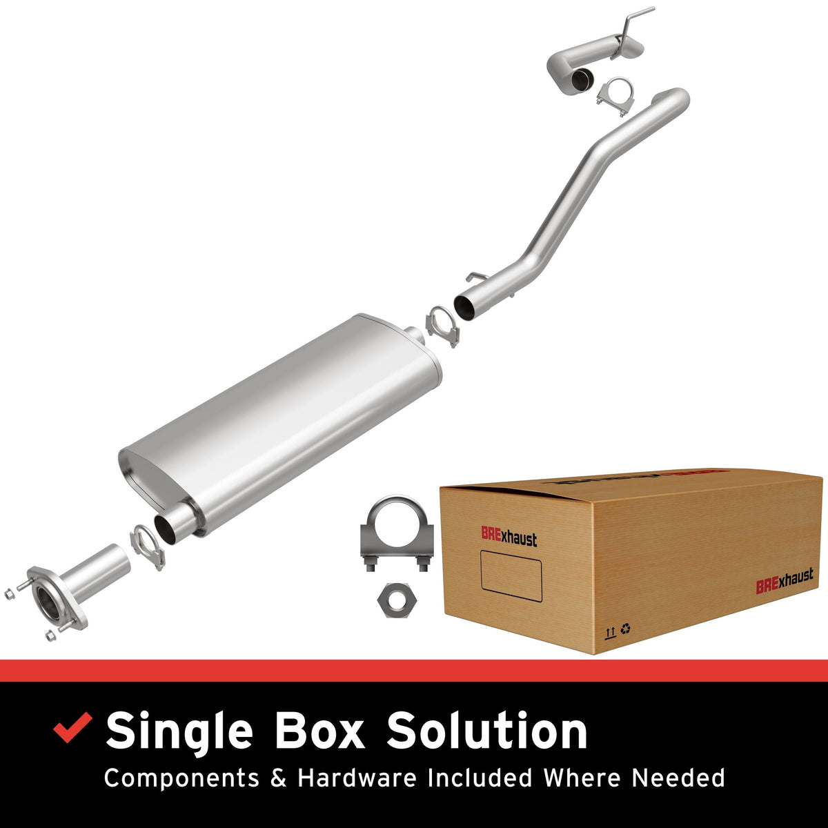 Satin exhaust system kit from BRExhaust part number 106-0014