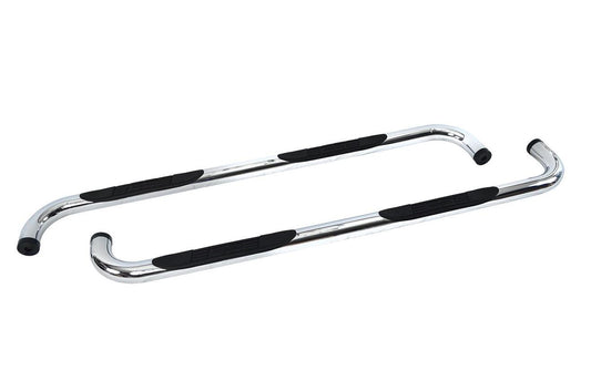 Silver stainless steel step nerf bar kit with mounting hardware from Big Country part number 379214