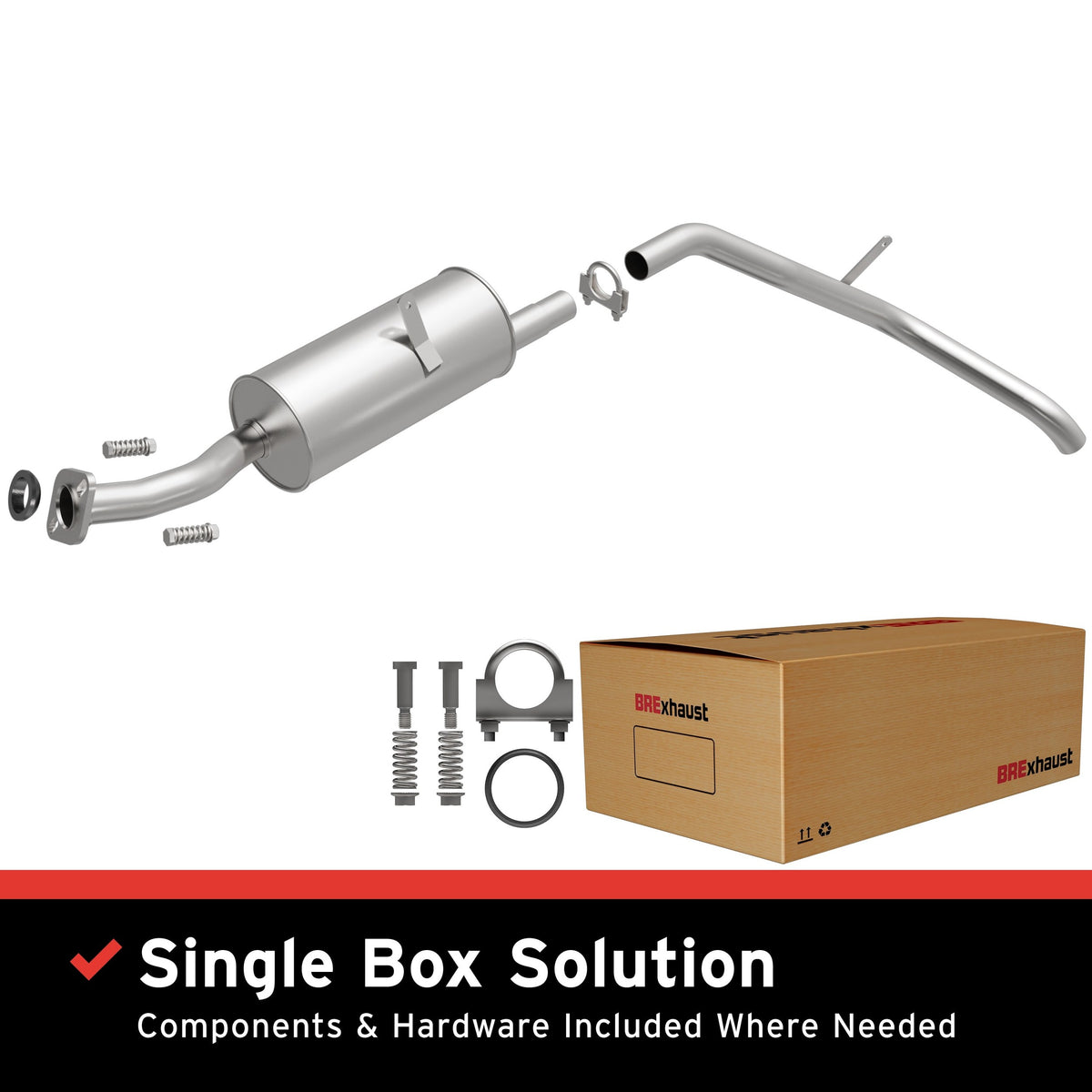 Satin exhaust system kit from BRExhaust part number 106-0223