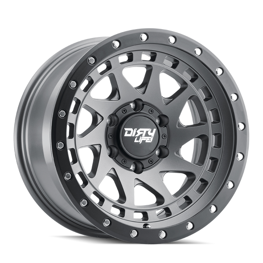 Graphite satin graphite alluminum wheel 17 diameter from DIRTY LIFE part number 9311-7983MGT12