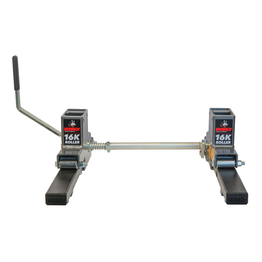 Gray steel fifth wheel trailer hitch slider with mounting hardware from Husky Towing part number 32220