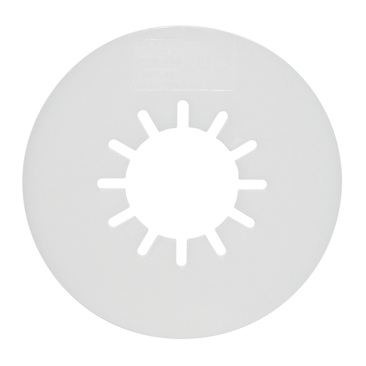 White plastic fifth wheel trailer hitch lube plate from Husky Towing part number 32256