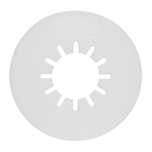 White plastic fifth wheel trailer hitch lube plate from Husky Towing part number 32256