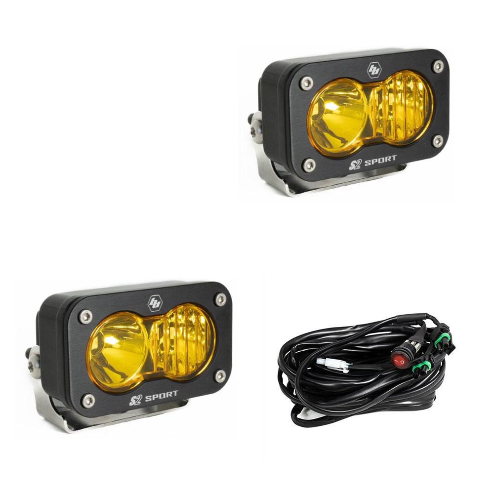 Black auxiliary light with mounting hardware from Baja Designs part number 547813