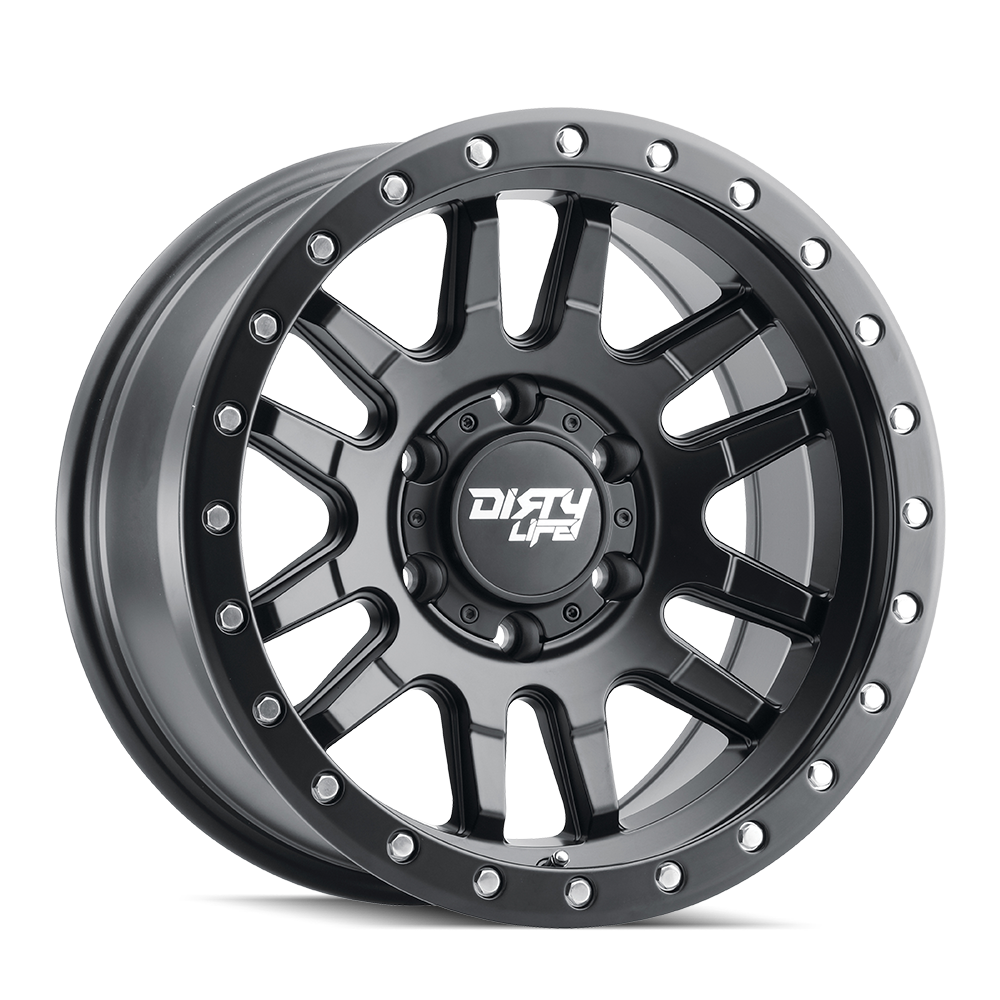 Black satin black alluminum wheel 17 diameter from DIRTY LIFE part number 9309-7983MB12