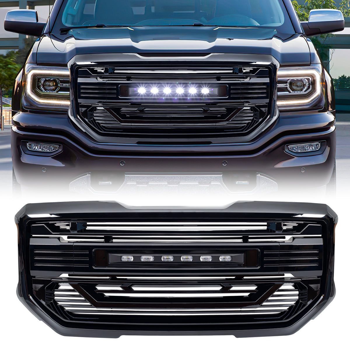 Glossy black abs plastic grille from AMERICAN MODIFIED part number AMGMAA00102