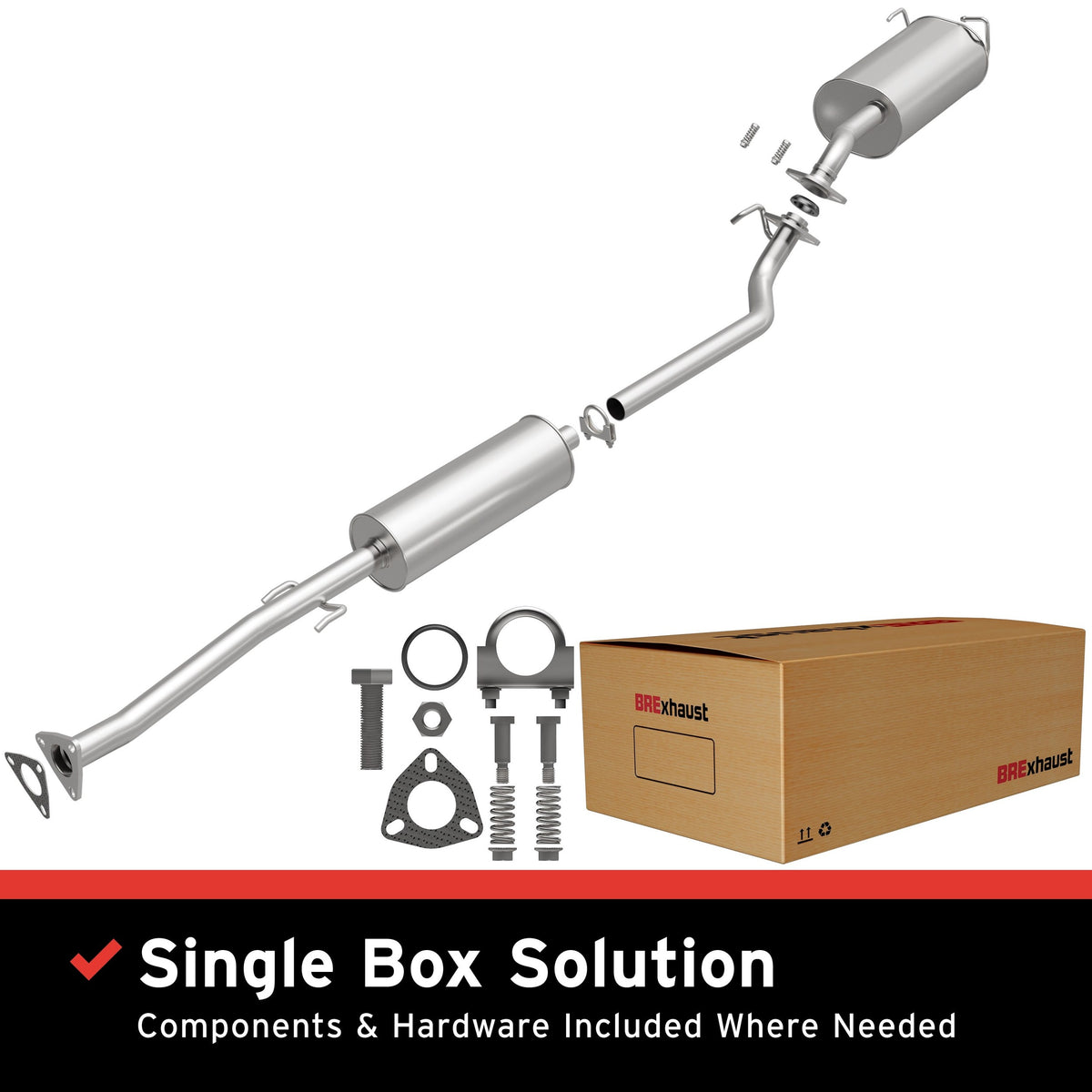 Satin exhaust system kit from BRExhaust part number 106-0621