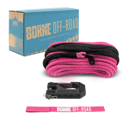Pink fiber winch rope 0.375 diameter from Mishimoto part number BNWN-SR-38-85KPK