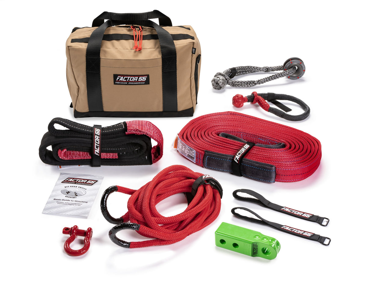 Green premium canvas winch accessory kit from Factor 55 part number 00494-08