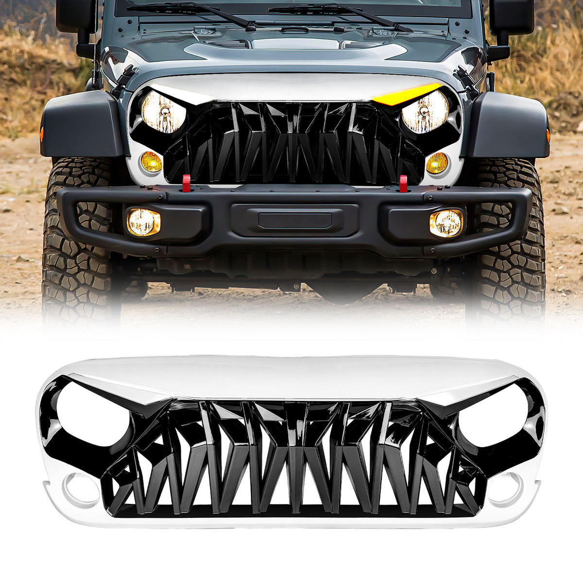 Black and white abs plastic grille from AMERICAN MODIFIED part number AMJPAA00147