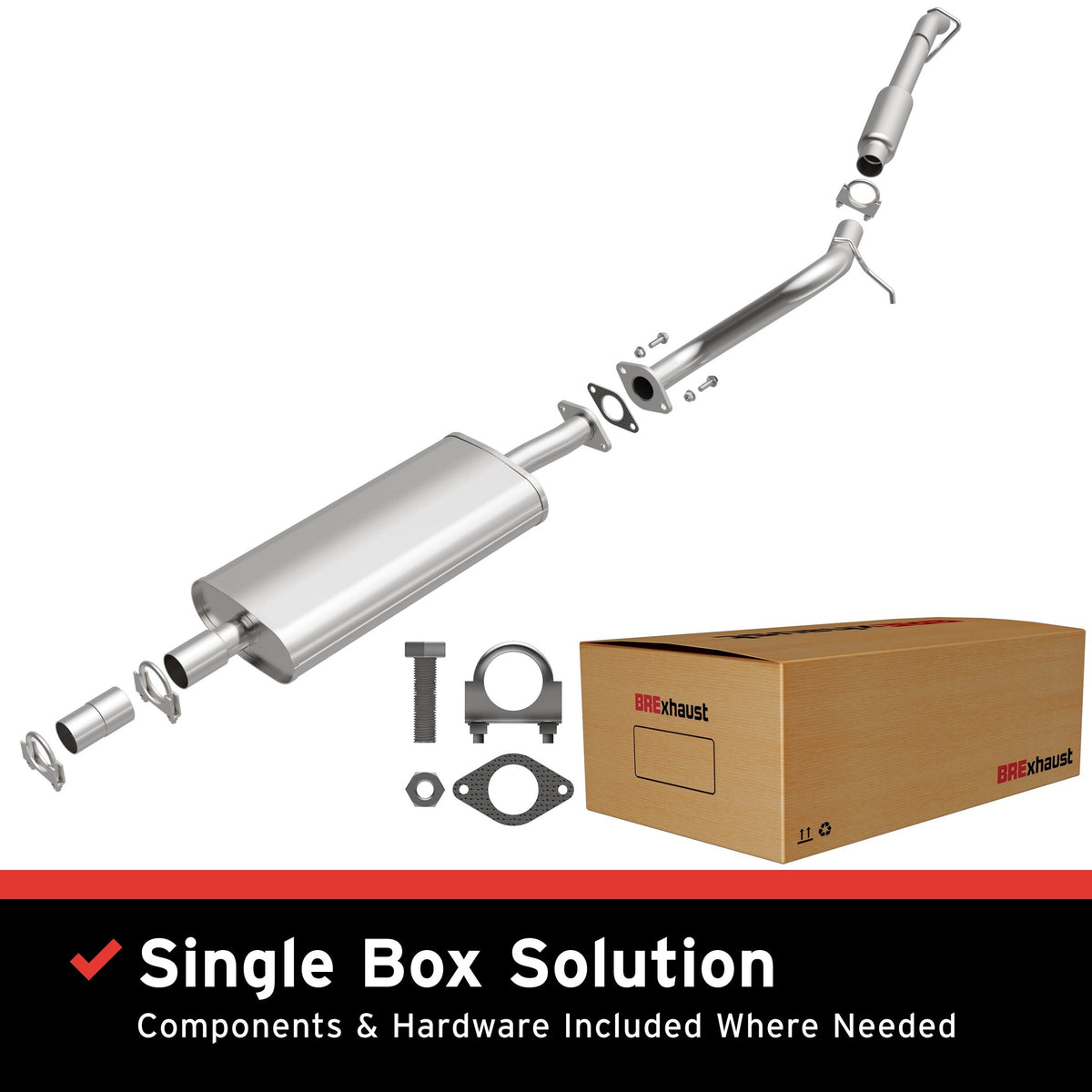 Satin exhaust system kit from BRExhaust part number 106-0021