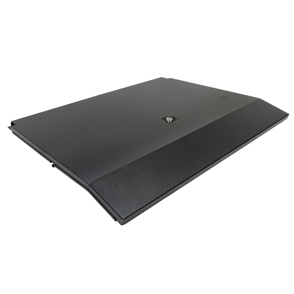 Black floor storage compartment lid from Tuffy Security Products part number 358-01-A
