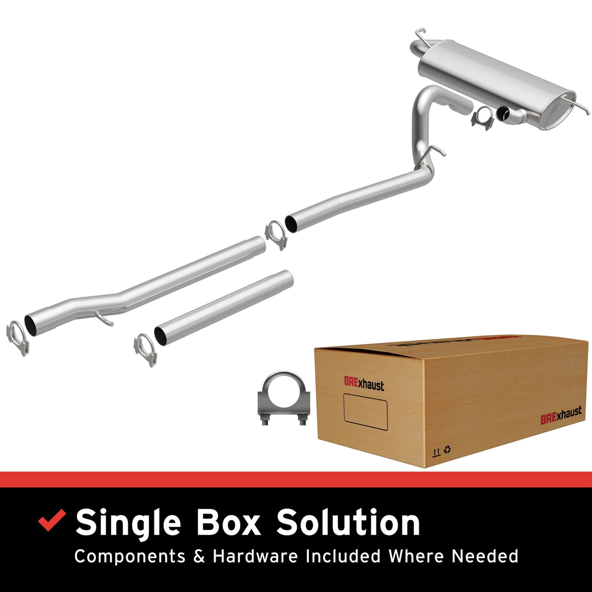 Satin exhaust system kit from BRExhaust part number 106-0045