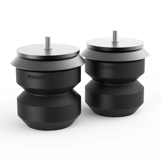 Black rubber suspension bump stop kit with mounting hardware from Timbren part number ABSNRFTR3