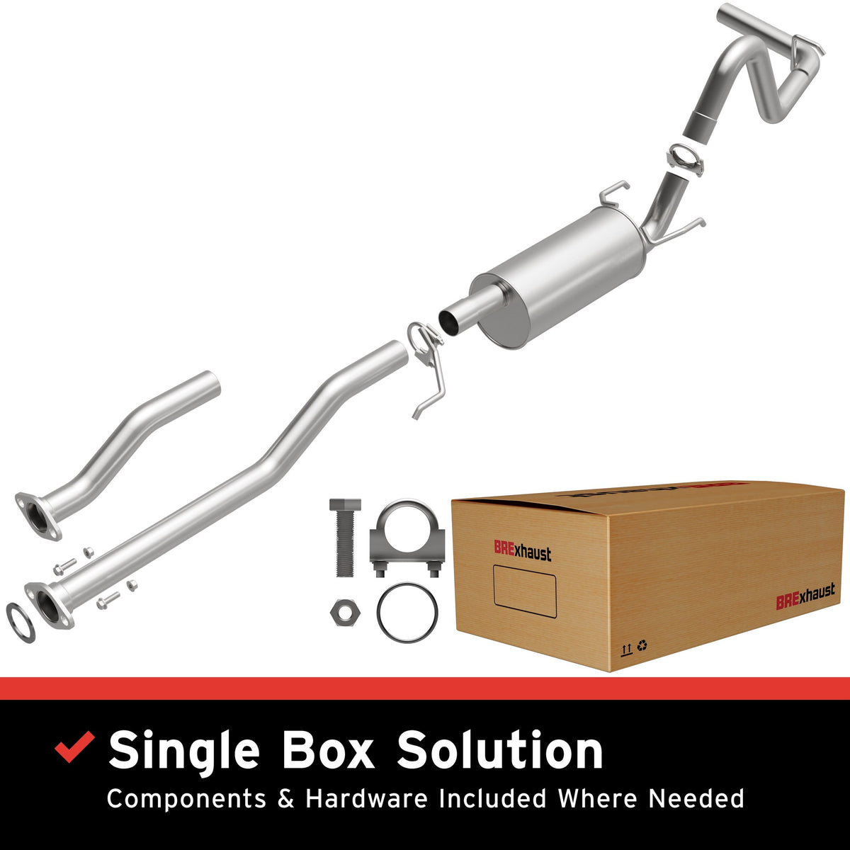 Satin exhaust system kit from BRExhaust part number 106-0226