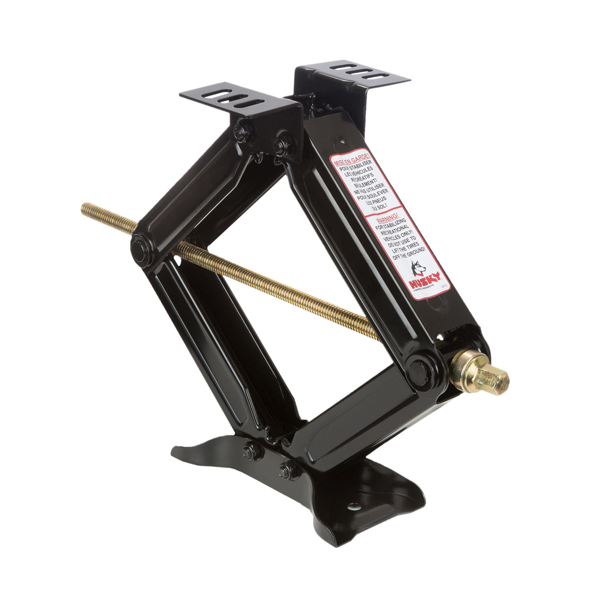 Black powder coated steel floor jack from Husky Towing part number 88134