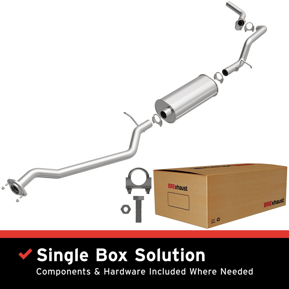 Satin exhaust system kit from BRExhaust part number 106-0509