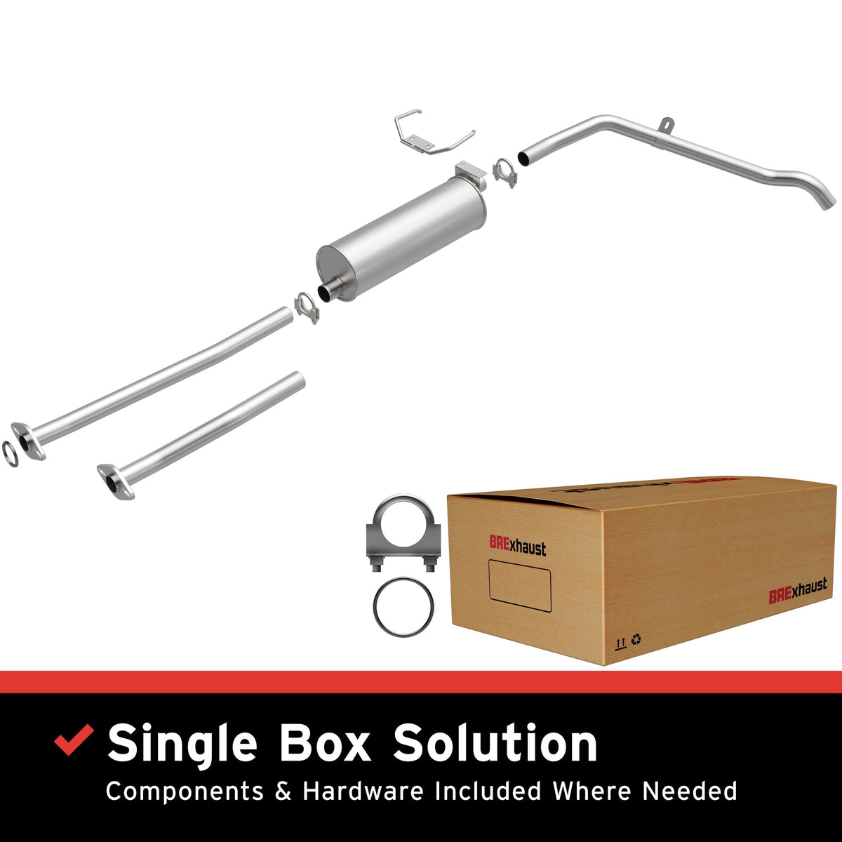 Satin exhaust system kit from BRExhaust part number 106-0674