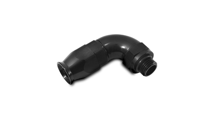 Black anodized 6061 aluminum push-on hose fitting from Vibrant Performance part number 29905