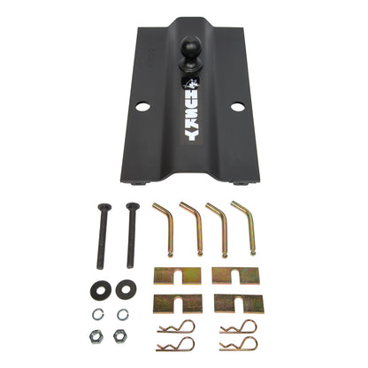 Gray steel gooseneck trailer hitch with mounting hardware from Husky Towing part number 31368