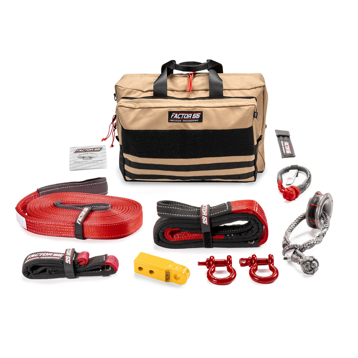 Yellow premium canvas winch accessory kit from Factor 55 part number 00475-03-LARGE