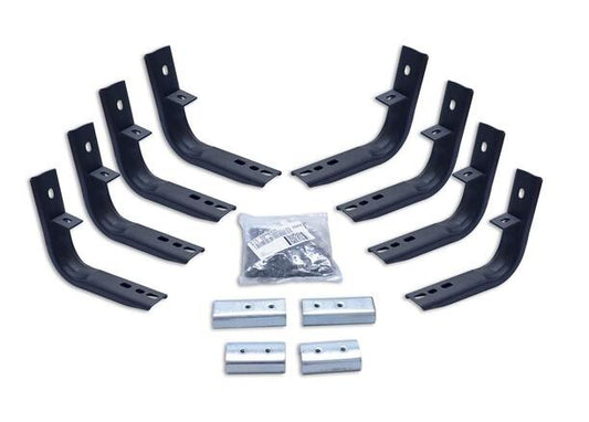 Textured black mild steel step nerf bar mount kit from Big Country part number 392055