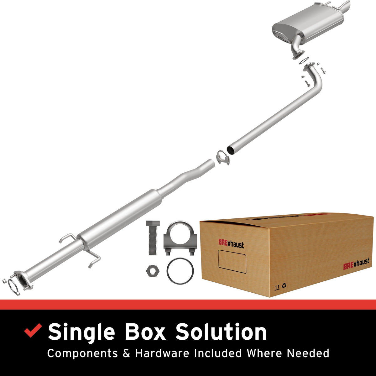 Satin exhaust system kit from BRExhaust part number 106-0274