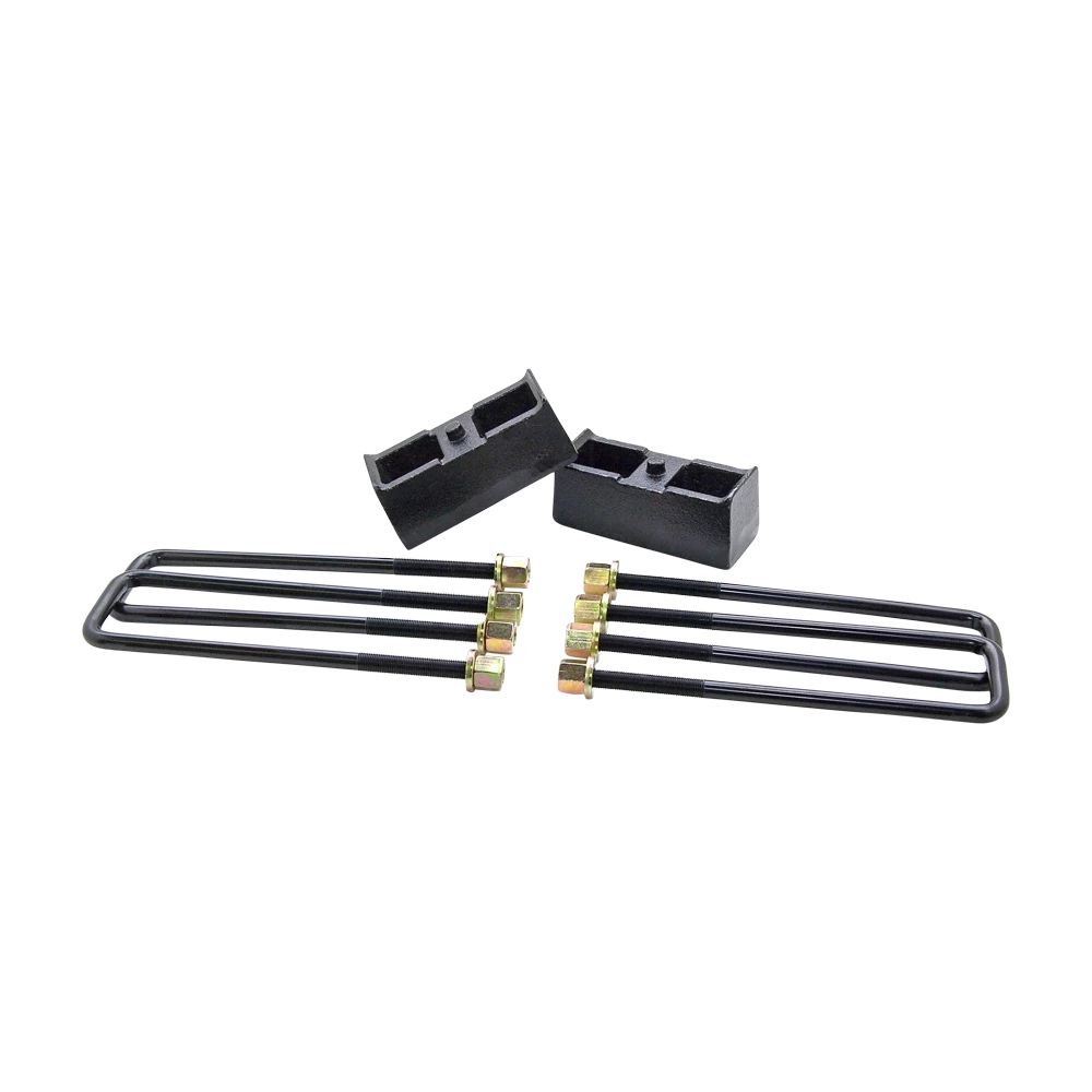 Black cast iron suspension leaf spring block kit from ReadyLift part number 66-3002