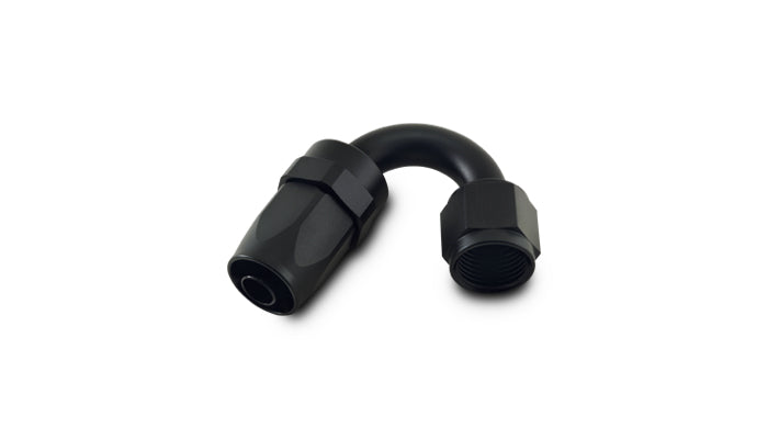 Black anodized 6061 aluminum an fitting from Vibrant Performance part number 21506
