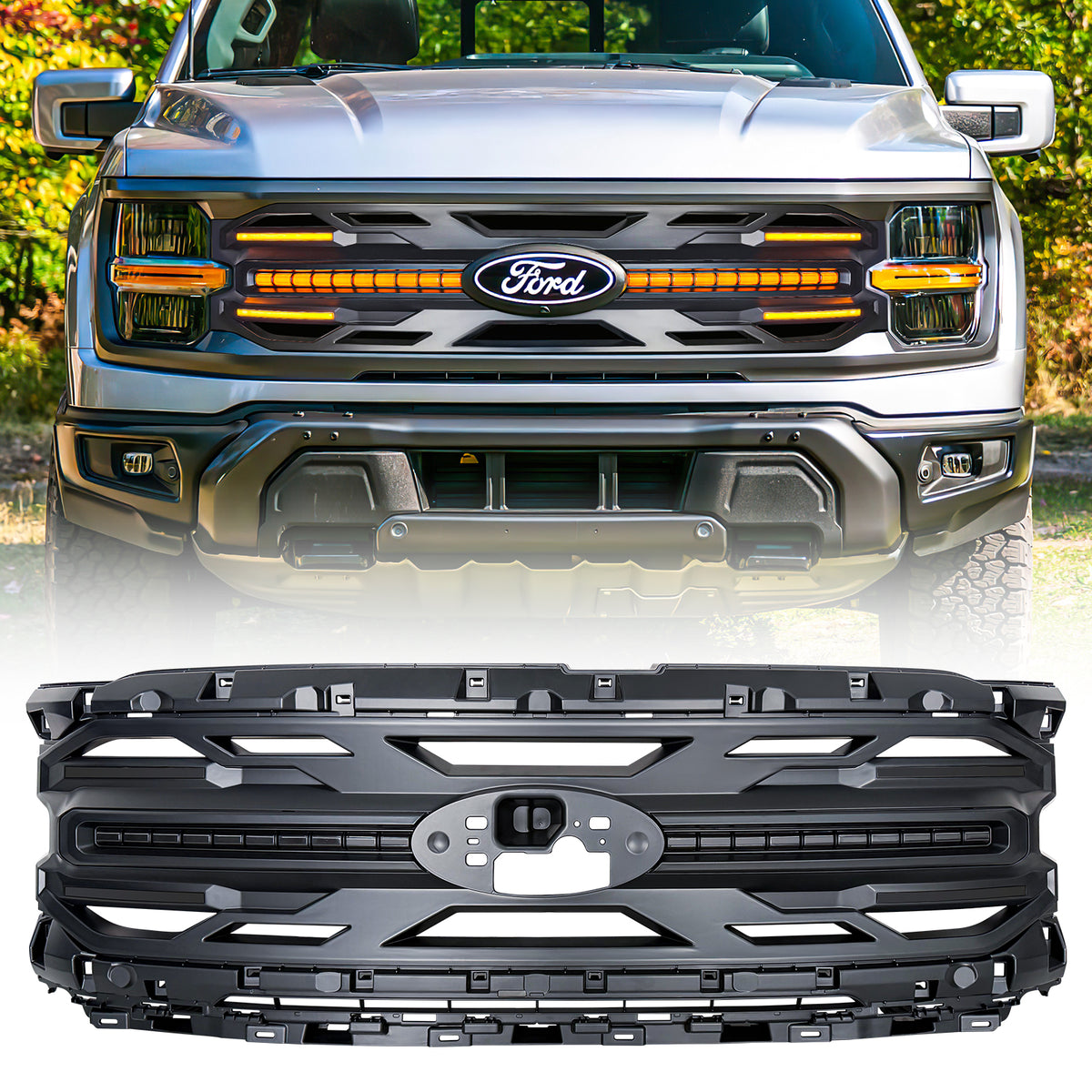 Matte black abs plastic grille from AMERICAN MODIFIED part number AMFMAA00194