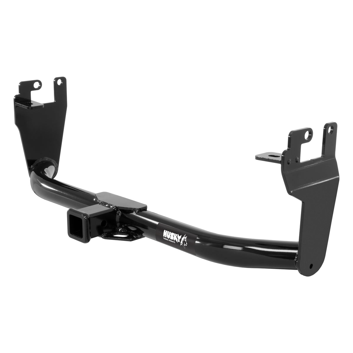 Black powder coated steel trailer hitch with mounting hardware from Husky Towing part number 69574C