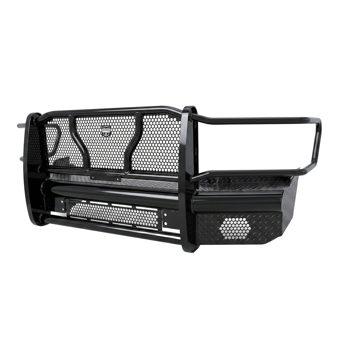 Black steel bumper with mounting hardware from Cattleman HD part number 2247P