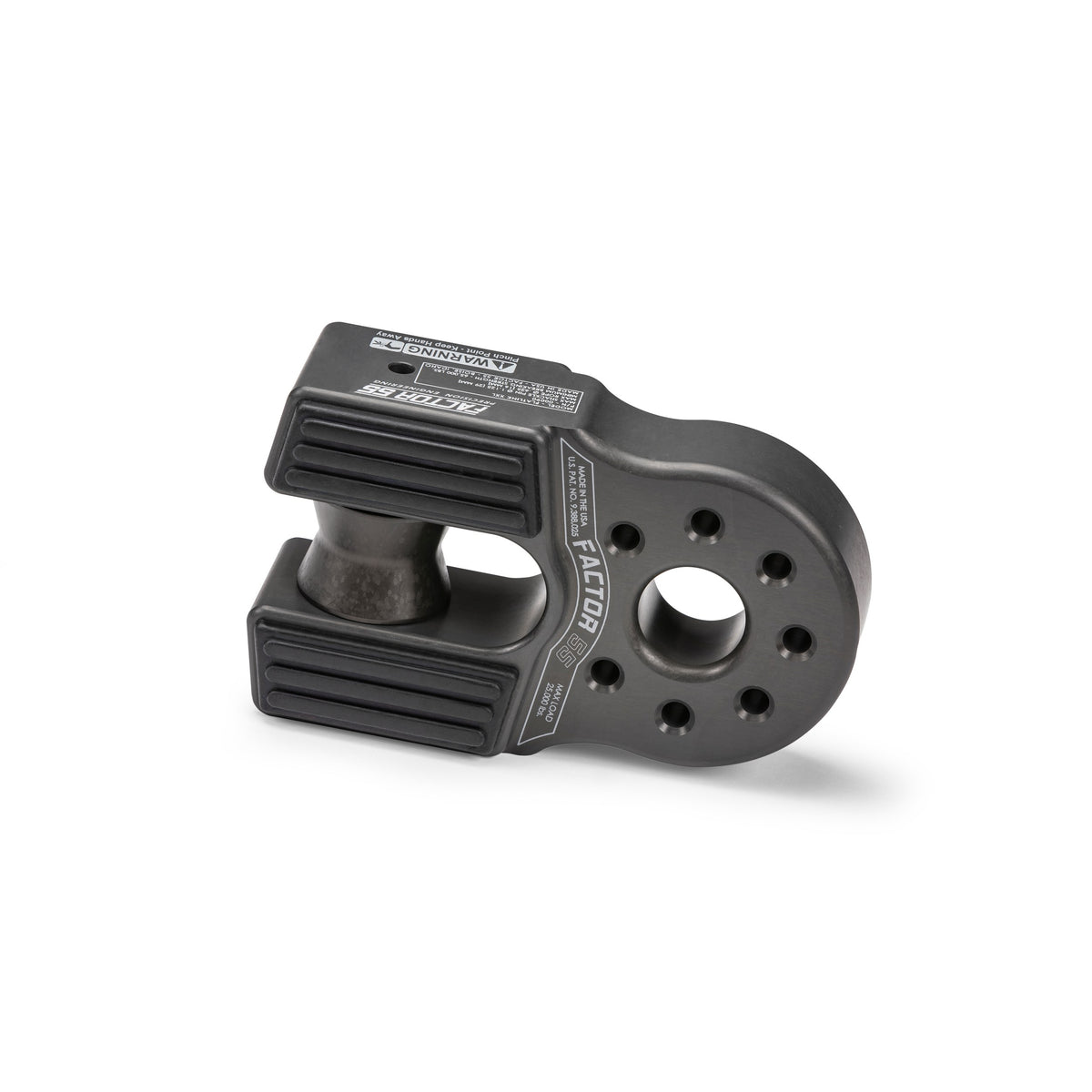Gray hard anodized 6061 aluminum winch shackle from Factor 55 part number 00090-06