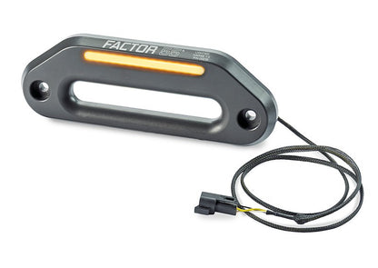 Gray hard anodized 6061 aluminum winch fairlead from Factor 55 part number 00216-06
