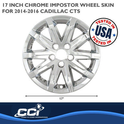 Silver chrome plated abs plastic wheel cover 17 diameter from Coast To Coast part number IWCIMP368X