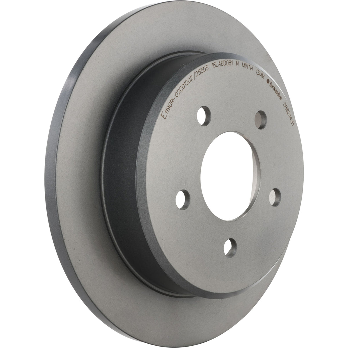 Gray cast iron disc brake rotor from Brembo part number 08.8214.81