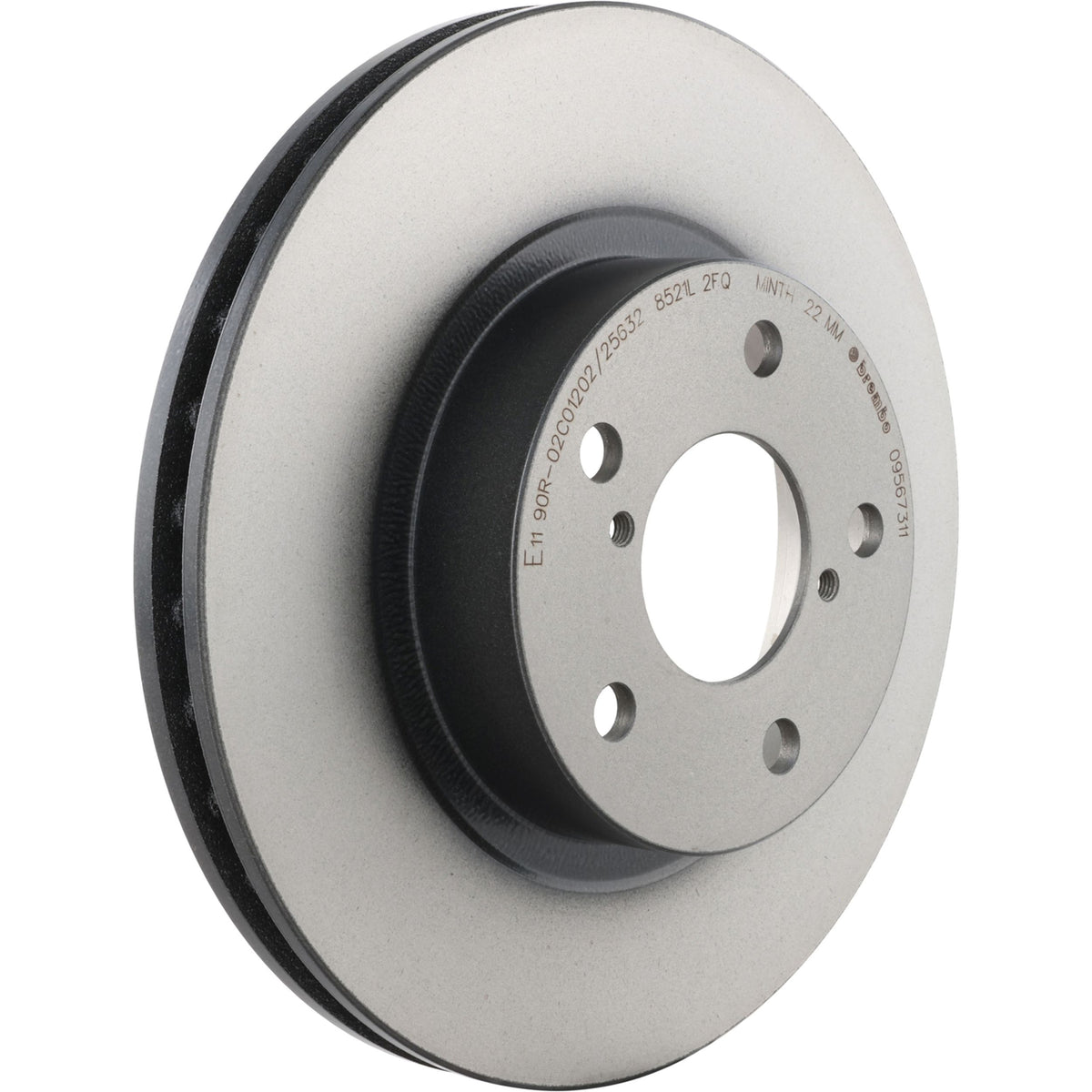 Gray cast iron disc brake rotor from Brembo part number 09.5673.11
