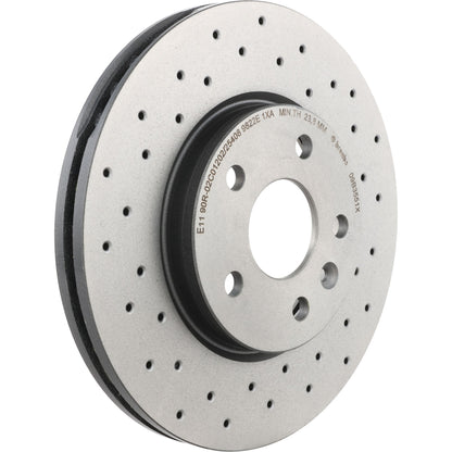 Gray cast iron disc brake rotor from Brembo part number 09.B355.1X