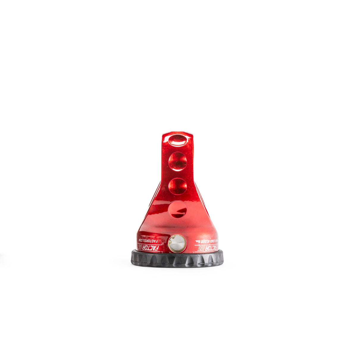 Red powdercoat 6061 aluminum winch shackle from Factor 55 part number 00310-01