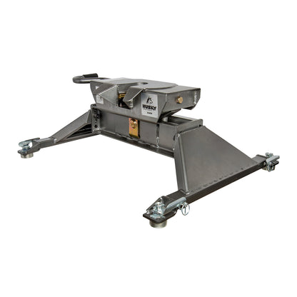 Gray steel fifth wheel trailer hitch with mounting hardware from Husky Towing part number 33021K