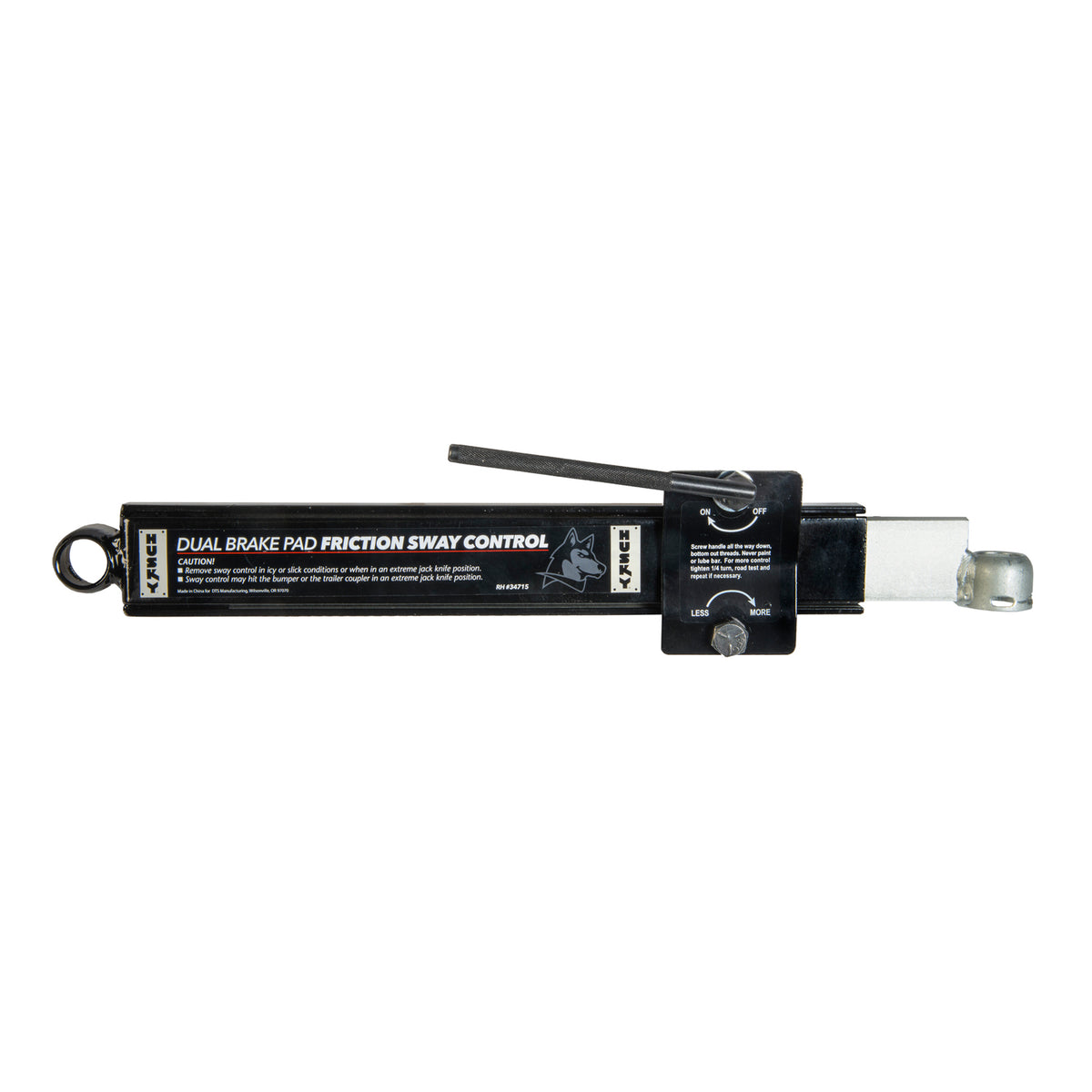 Black steel trailer sway control kit from Husky Towing part number 34715