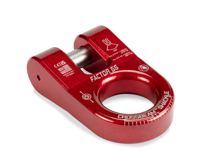 Red powdercoat 6061 aluminum screw pin shackle from Factor 55 part number 00054-01