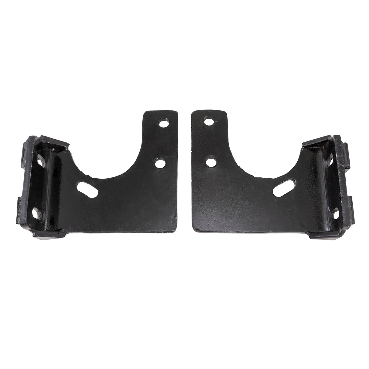 Silver steel bumper mounting kit with mounting hardware from Cattleman HD part number 4224KIT